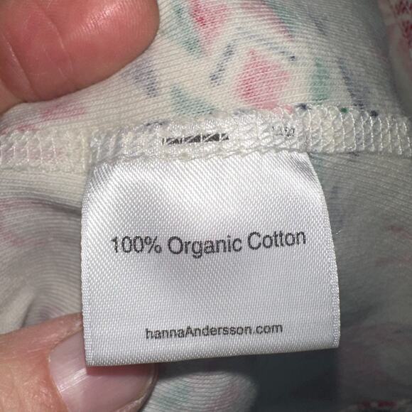 Hanna Andersson Nightgown L Red Cream Dear Deer Organic Cotton Reindeer Xmas - Picture 12 of 13